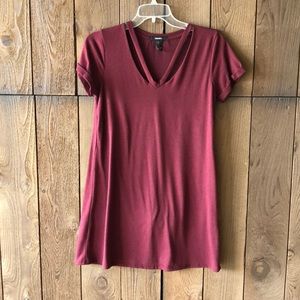 Maroon Casual Dress